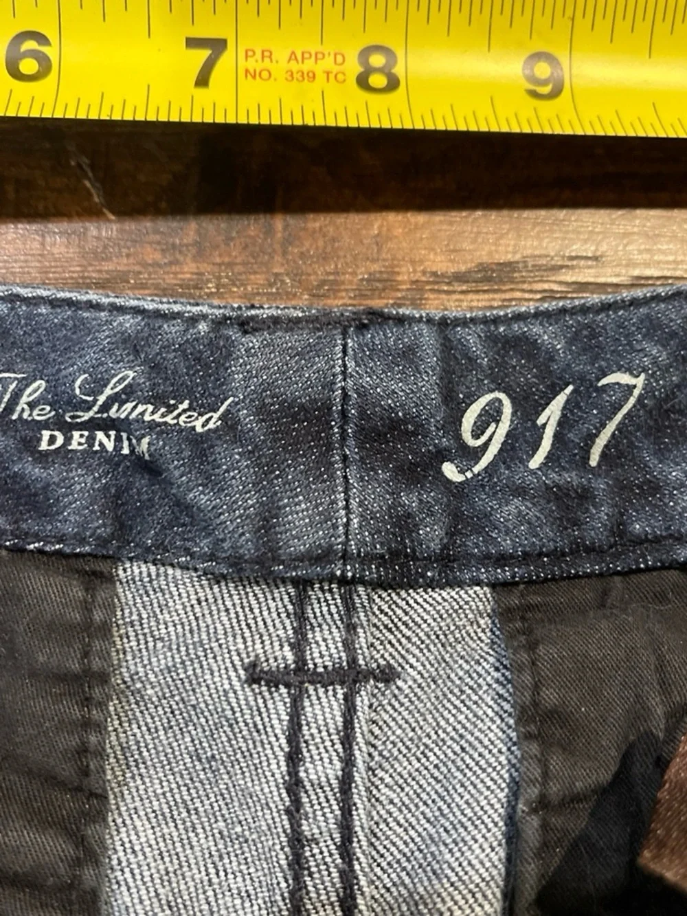 The Limited Dark Blue Denim Shorts